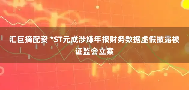汇巨摘配资 *ST元成涉嫌年报财务数据虚假披露被证监会立案