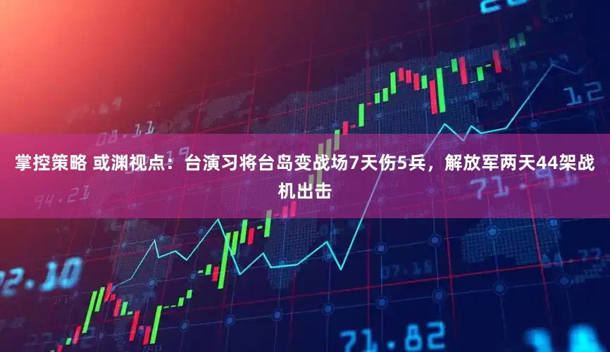 掌控策略 或渊视点：台演习将台岛变战场7天伤5兵，解放军两天44架战机出击